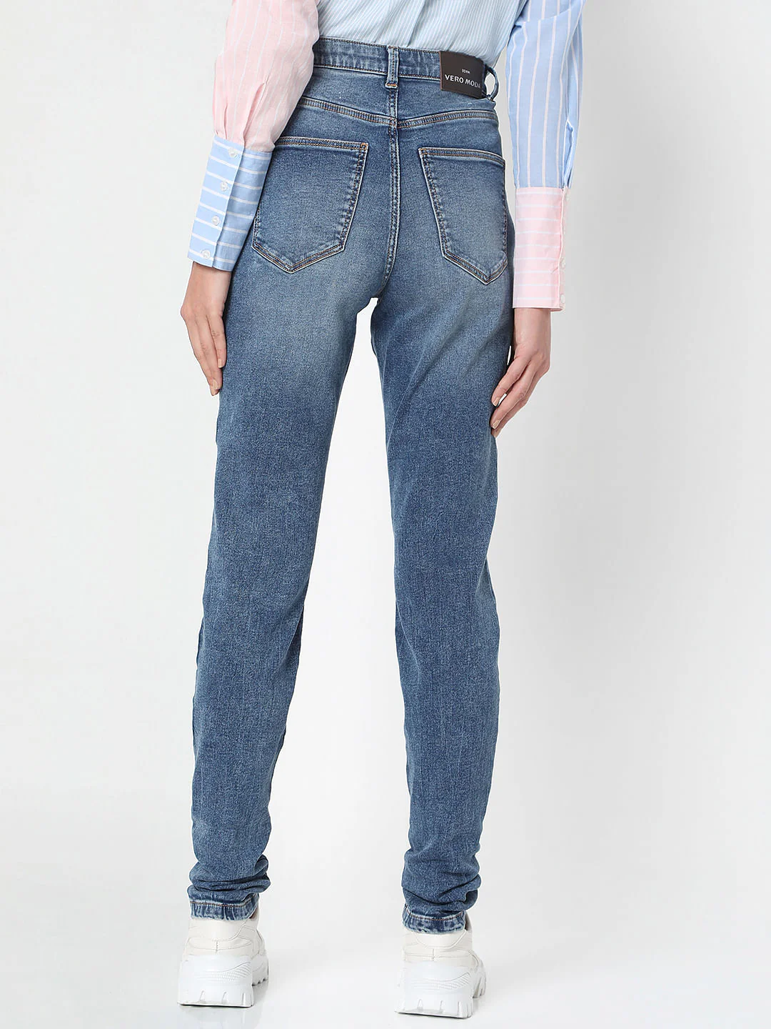 Blue High Waist Wendy Skinny Jeans - Image 4