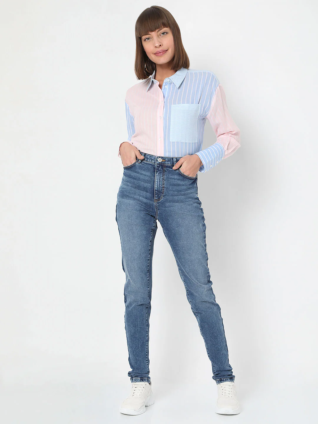 Blue High Waist Wendy Skinny Jeans - Image 6