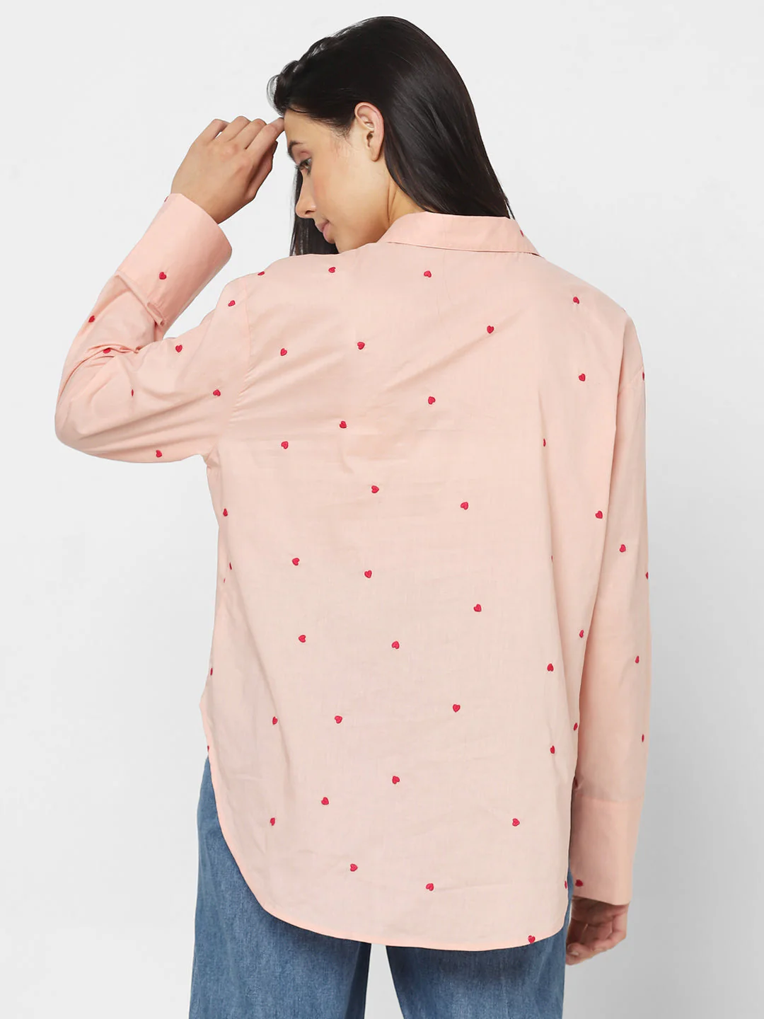 Pink Heart Embroidered Shirt - Image 4