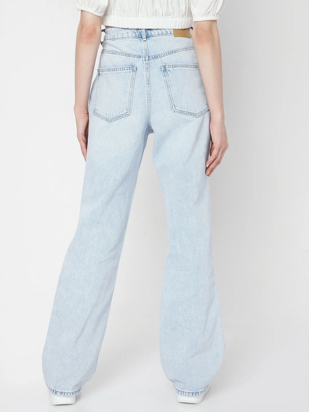 Light Blue Ripped Loose Fit Jeans - Image 4