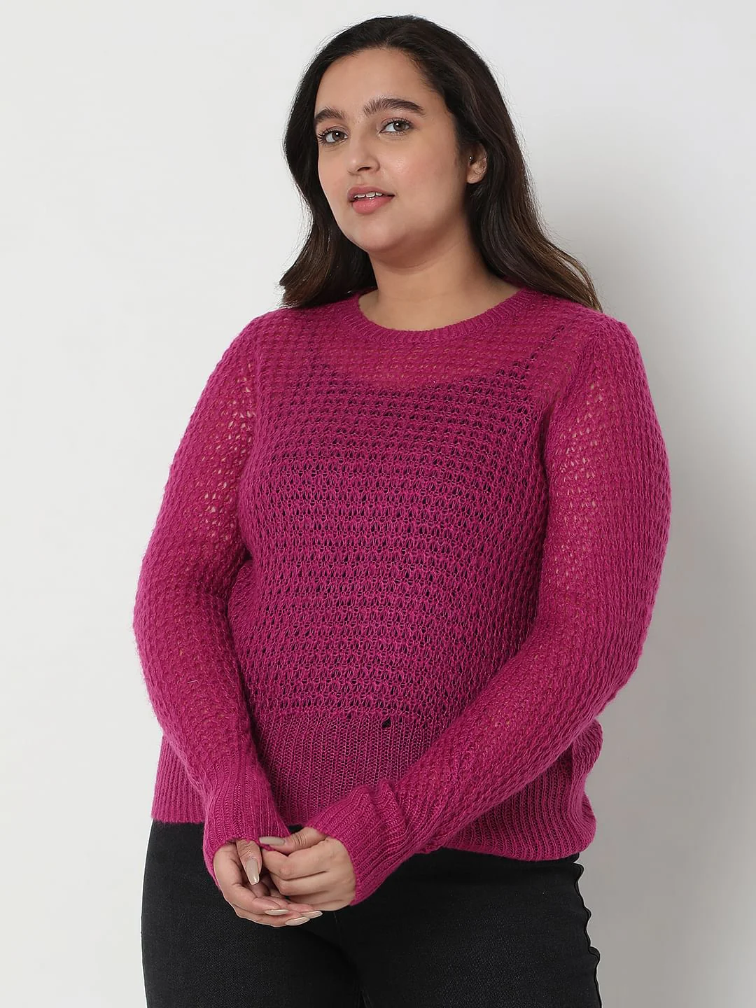 Curve Purple Knit Sweater - Image 2