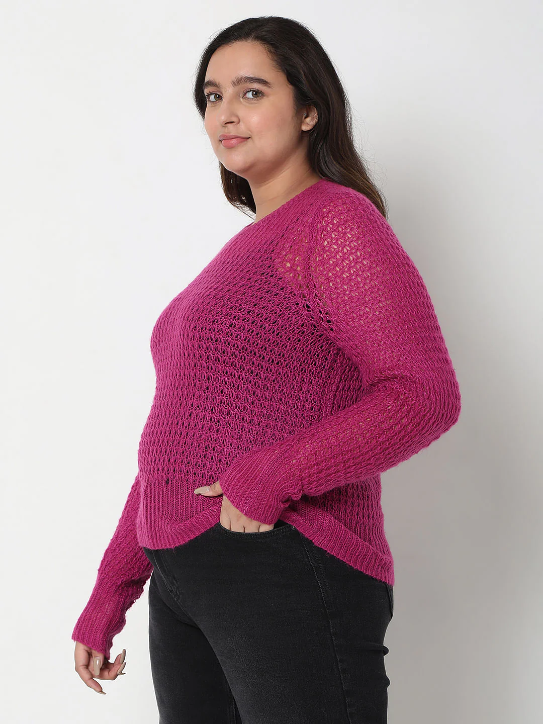 Curve Purple Knit Sweater - Image 3