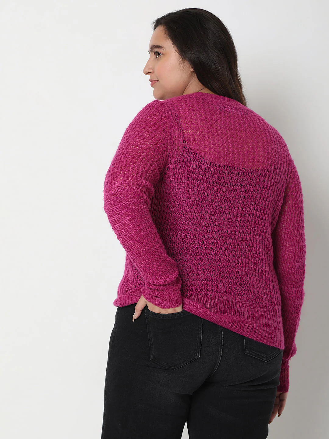 Curve Purple Knit Sweater - Image 4