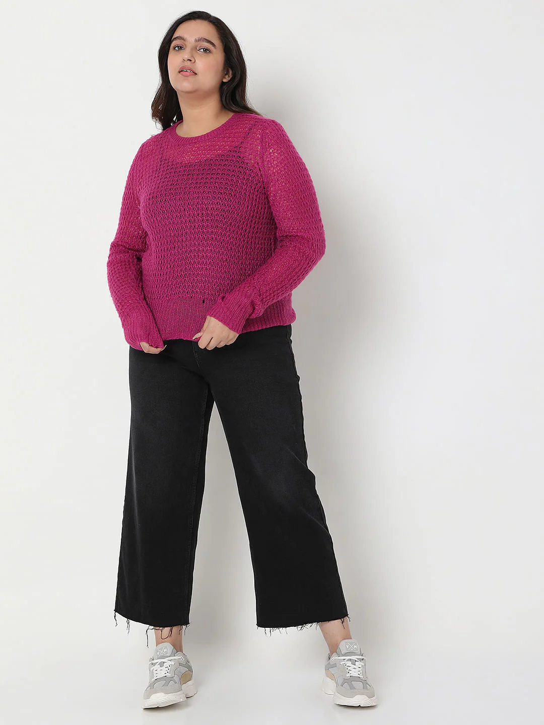 Curve Purple Knit Sweater - Image 5