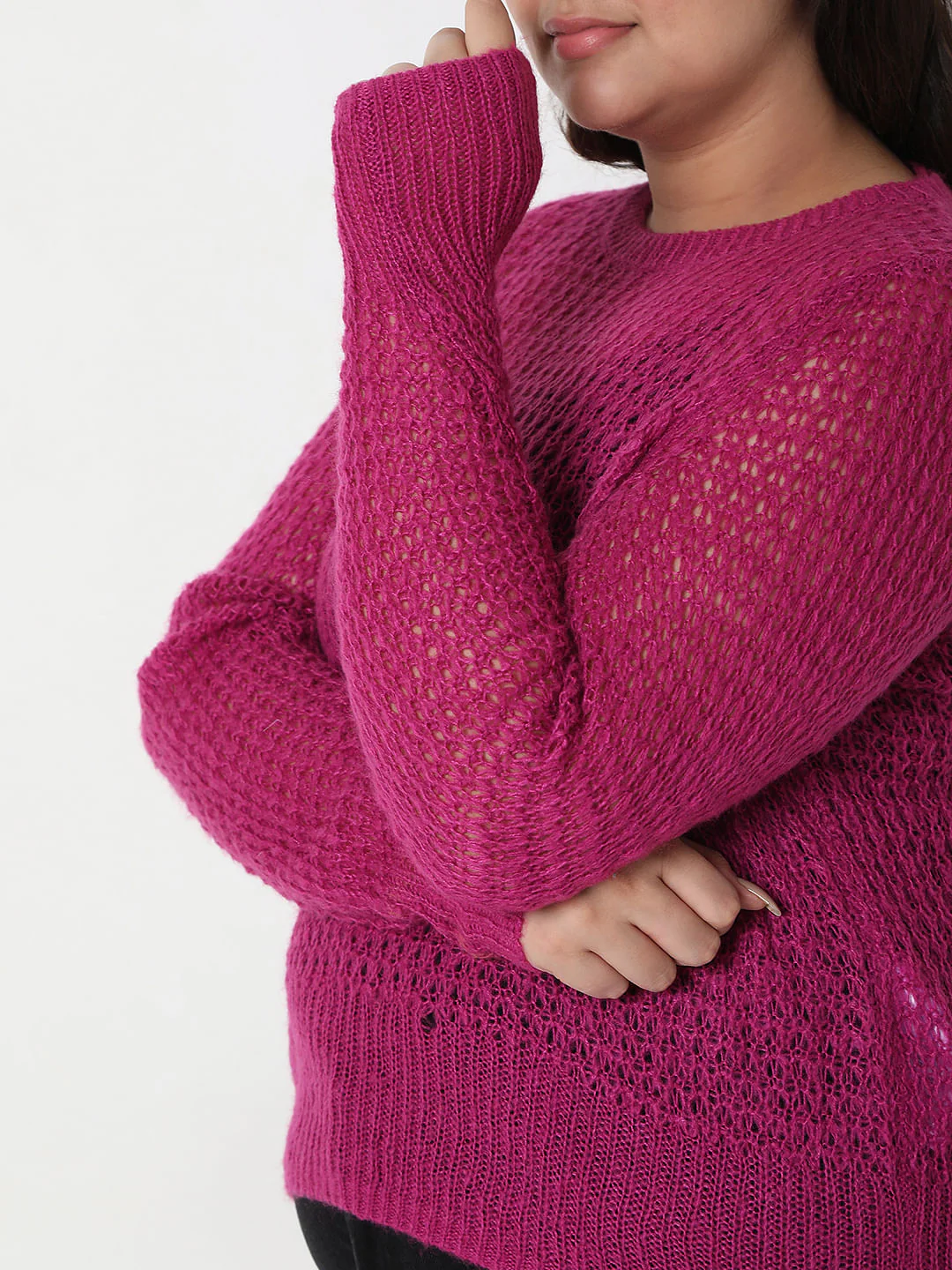 Curve Purple Knit Sweater - Image 6