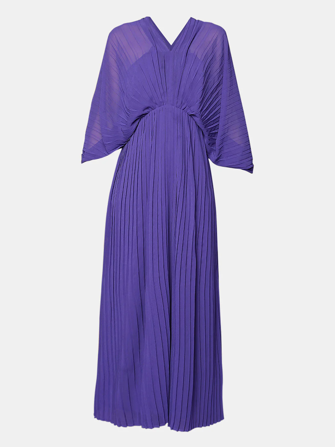 Marquee Purple Pleated Maxi Dress - Image 6