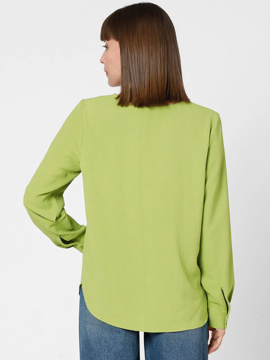 Green Folded Collar Top - Image 4