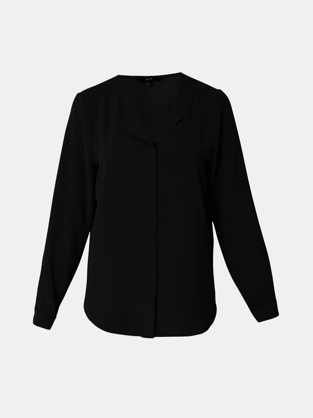 Black Folded Collar Top - Image 7