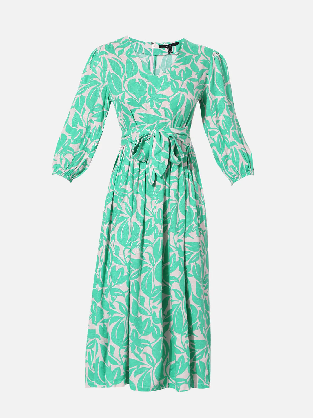 Mint Green Floral Midi Dress - Image 6