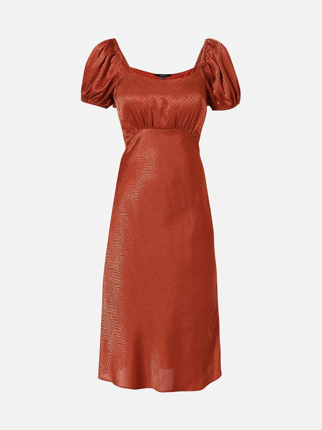Rust Red Midi Dress - Image 6