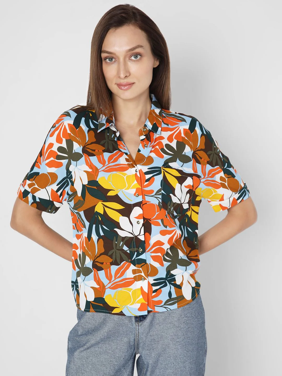 Orange Floral Shirt - Image 2