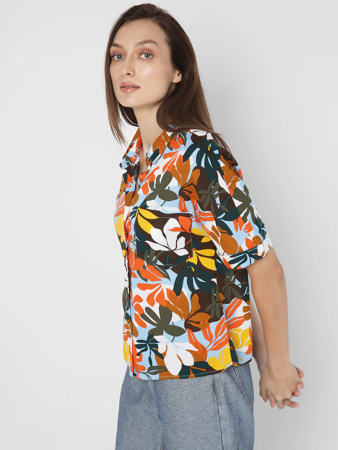 Orange Floral Shirt - Image 3