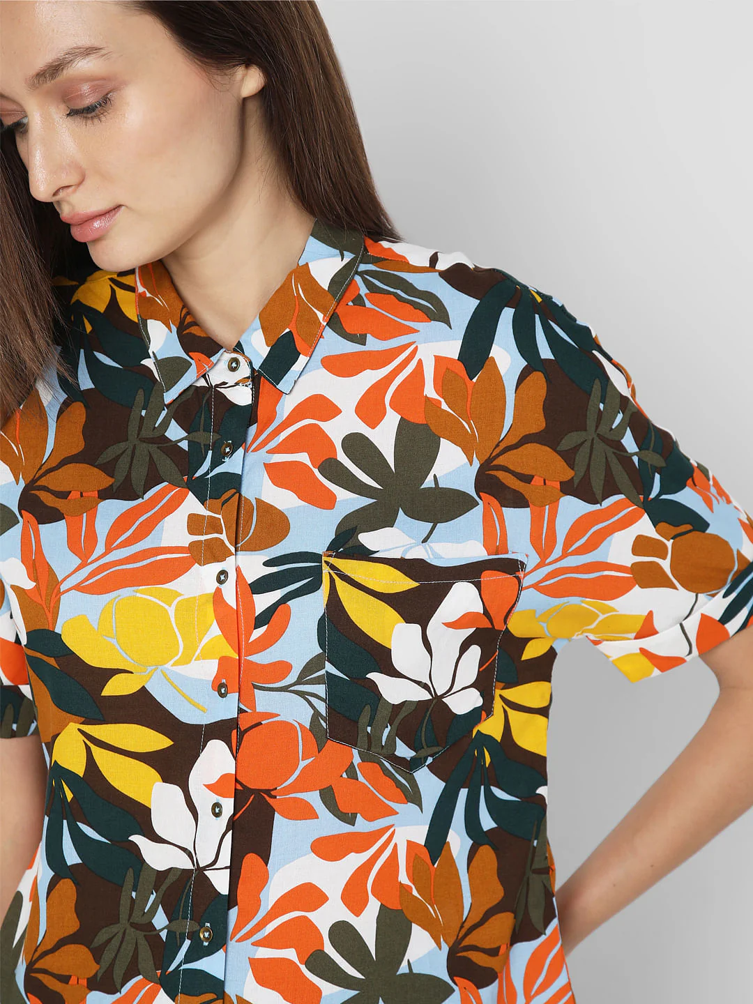 Orange Floral Shirt - Image 6