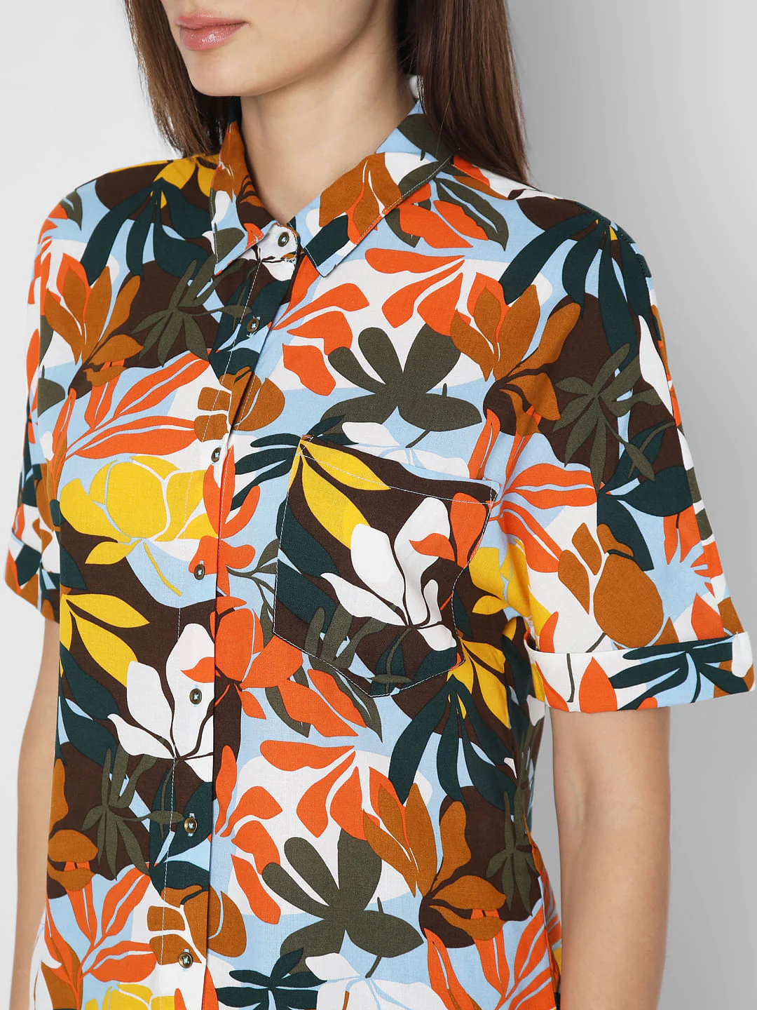 Orange Floral Shirt - Image 8