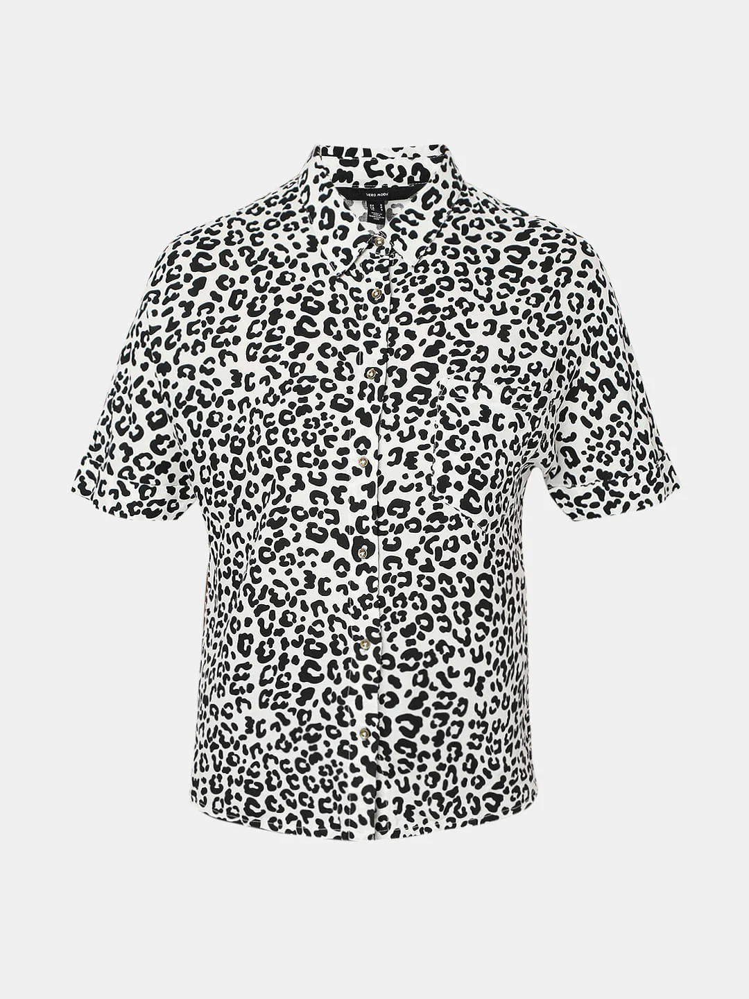White Abstract Print Shirt - Image 7