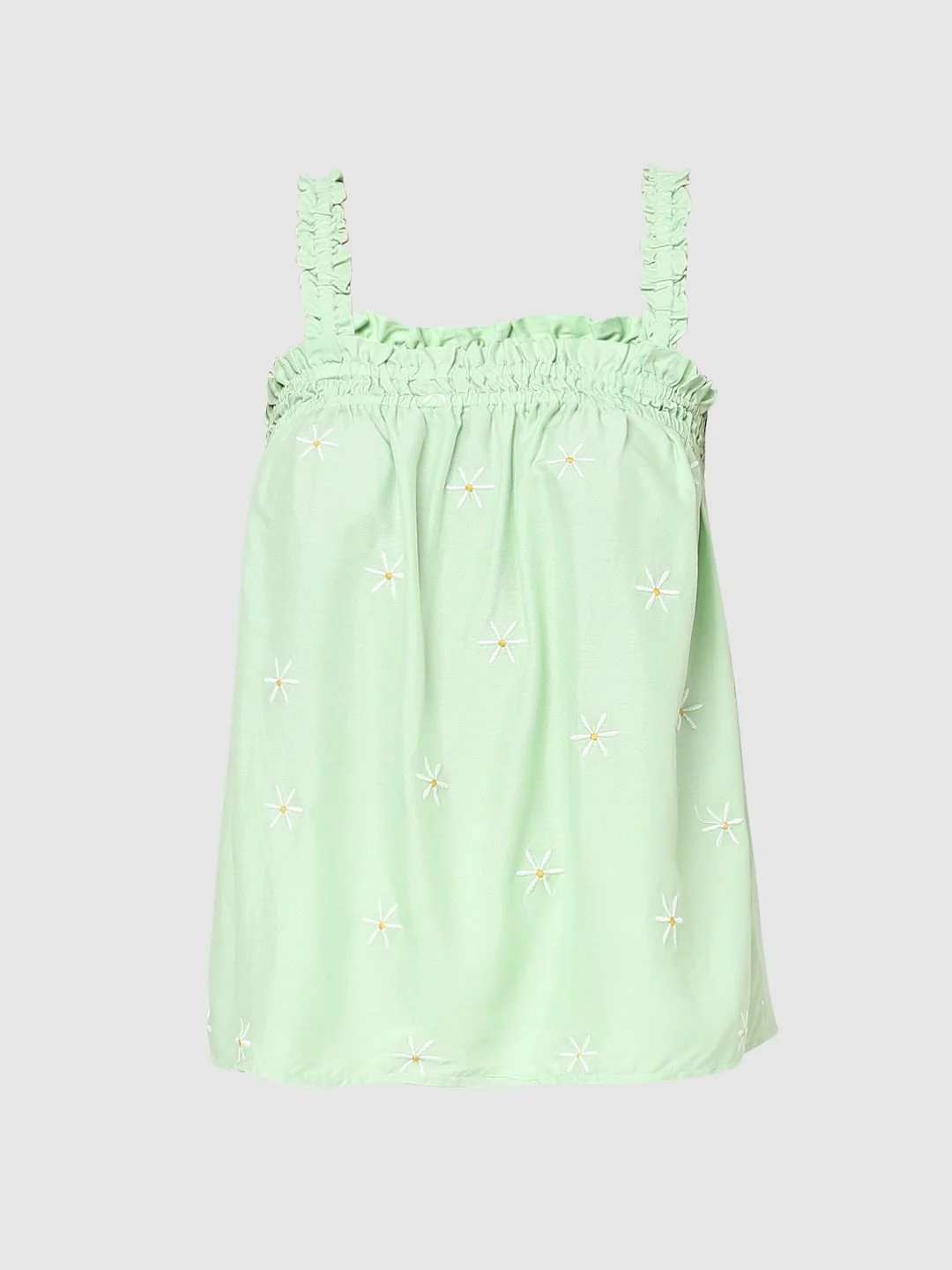 Green Embroidered Strappy Top - Image 6
