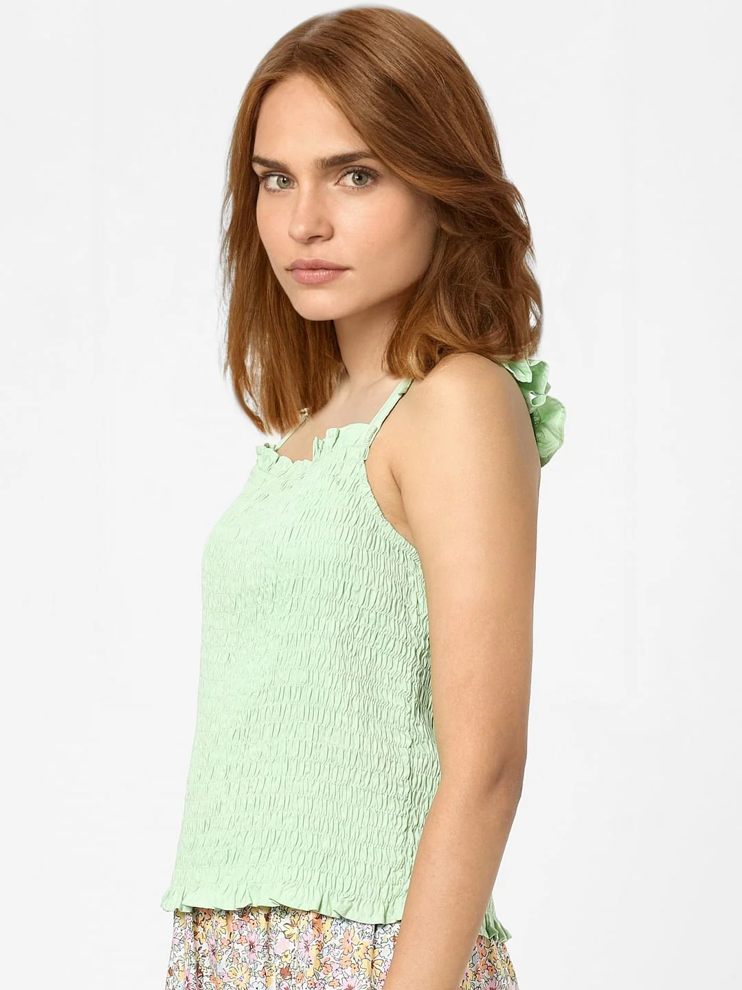 Green Smocked Top - Image 2