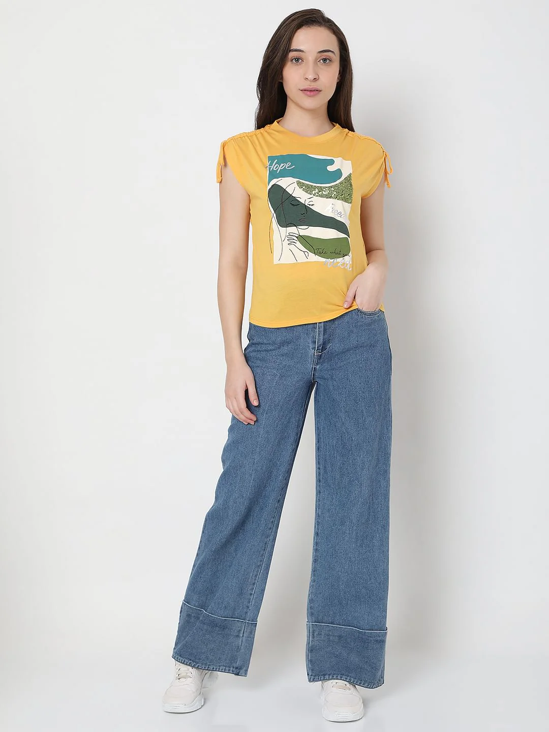 Yellow Graphic Print T-Shirt - Image 5
