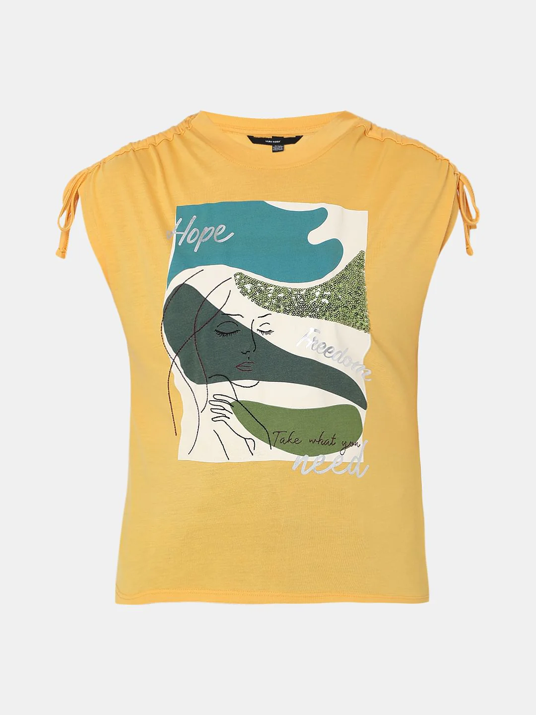 Yellow Graphic Print T-Shirt - Image 7
