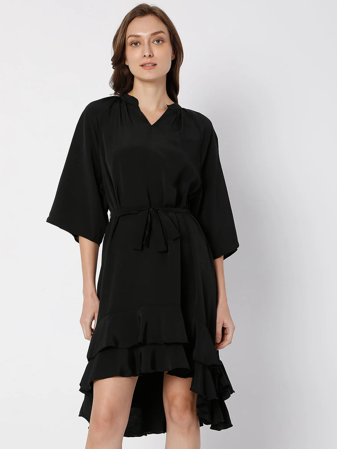 Black Asymmetric Dress - Image 2