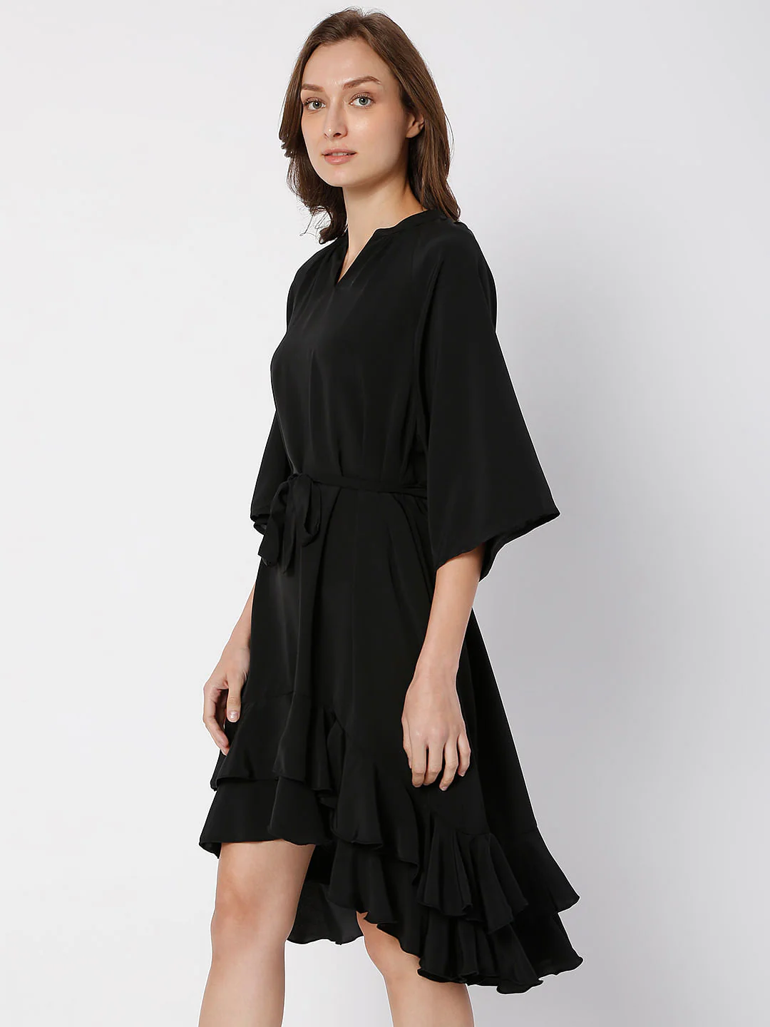 Black Asymmetric Dress - Image 3
