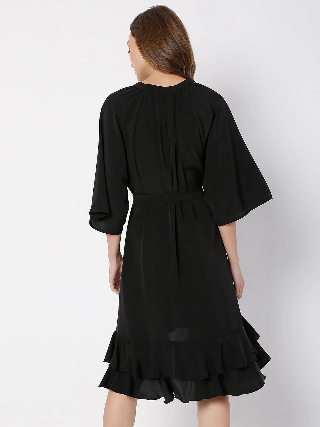 Black Asymmetric Dress - Image 4