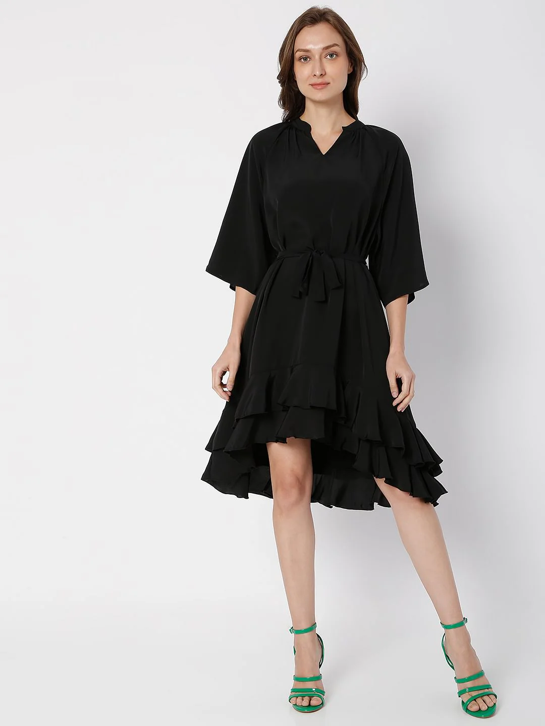 Black Asymmetric Dress - Image 5