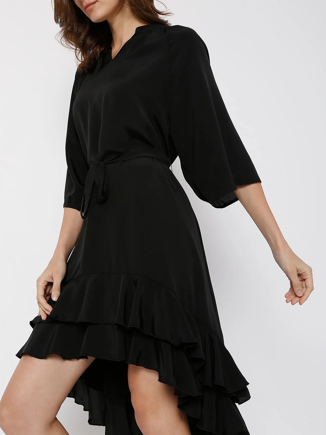 Black Asymmetric Dress - Image 6