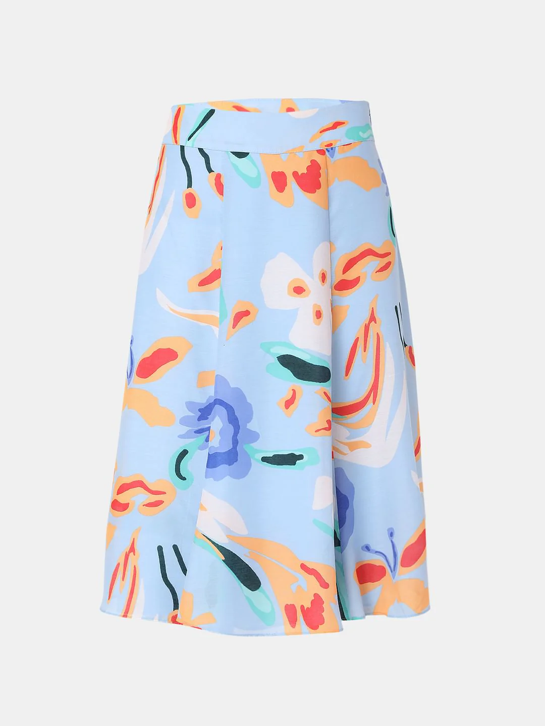 Blue Printed Midi Co-Ord Set Skirt - Image 7