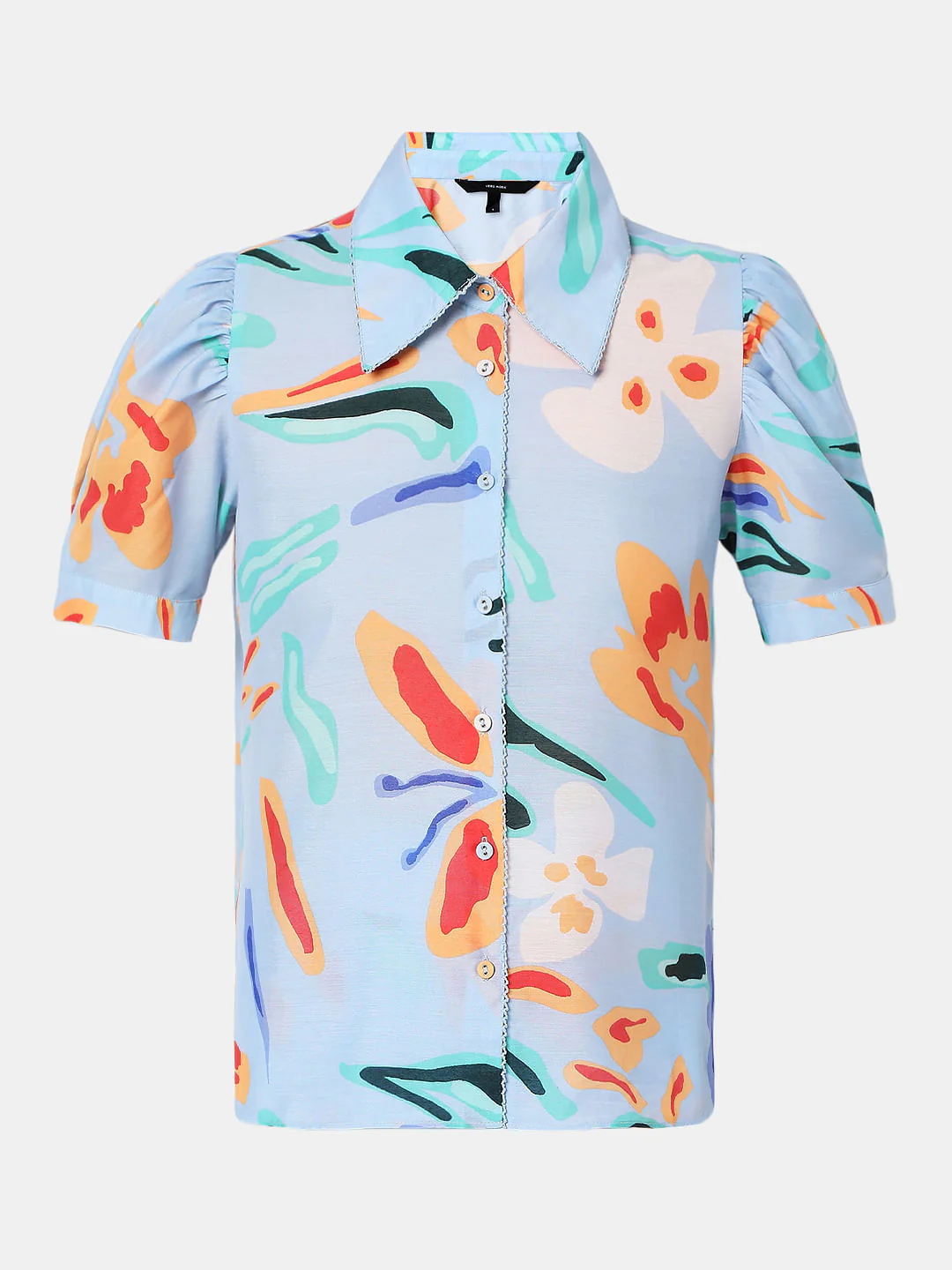 Blue Abstract Print Co-Ord Shirt - Image 7