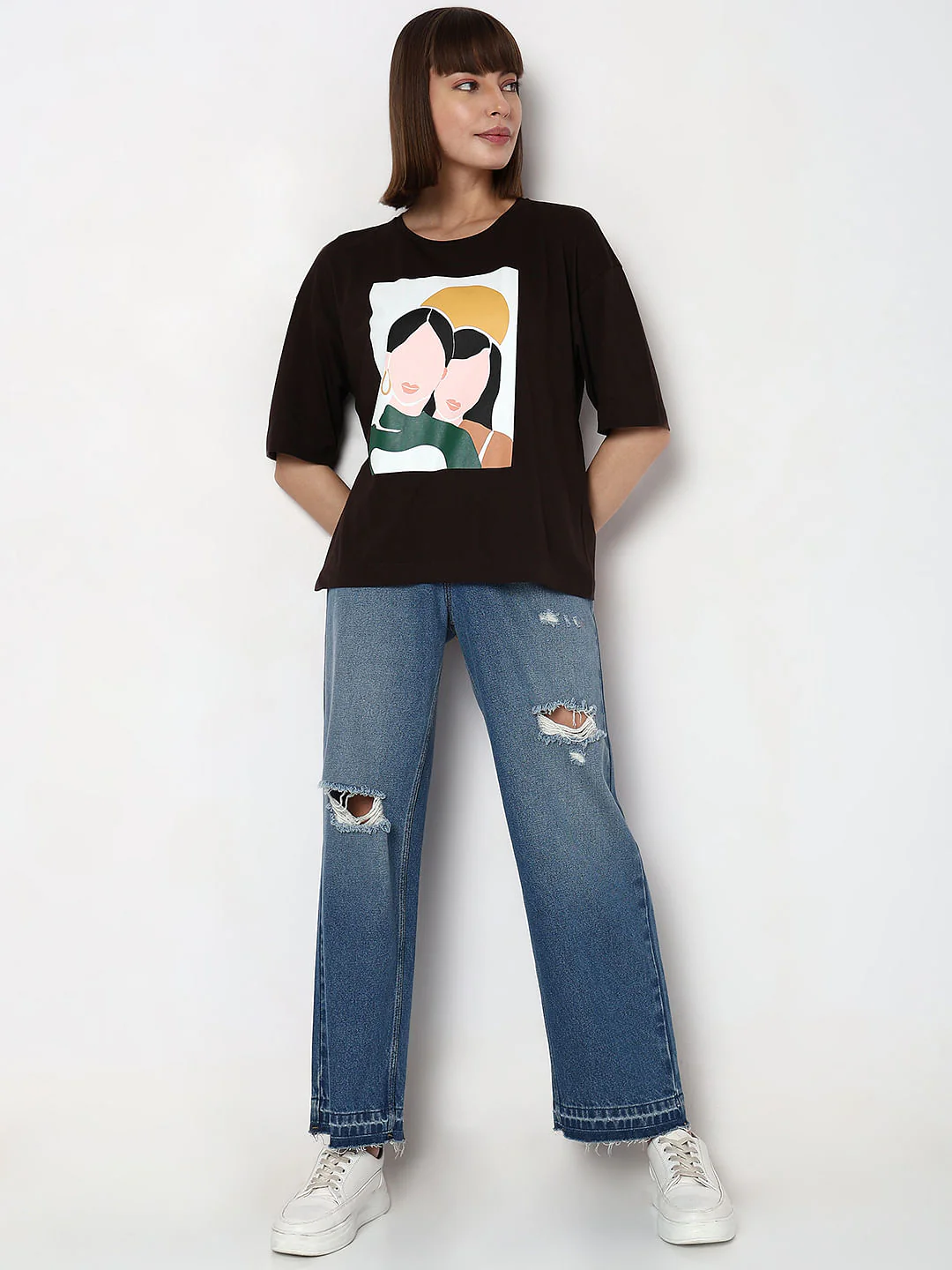 Black Graphic Print T-Shirt - Image 5