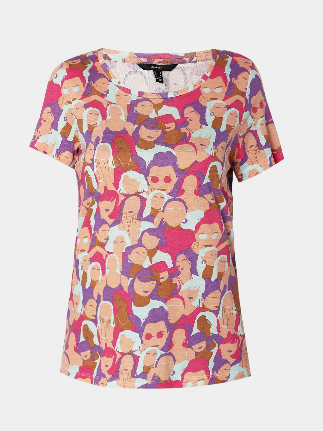 Pink Face Print T-Shirt - Image 7