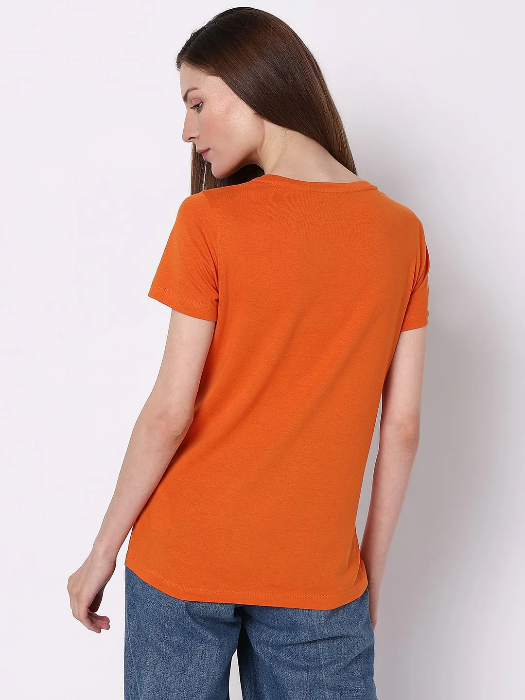 Orange Graphic Print T-Shirt - Image 4