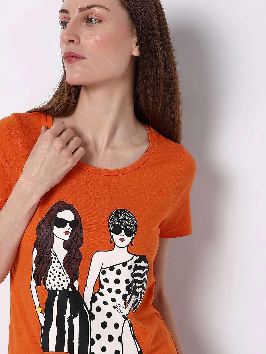 Orange Graphic Print T-Shirt - Image 6