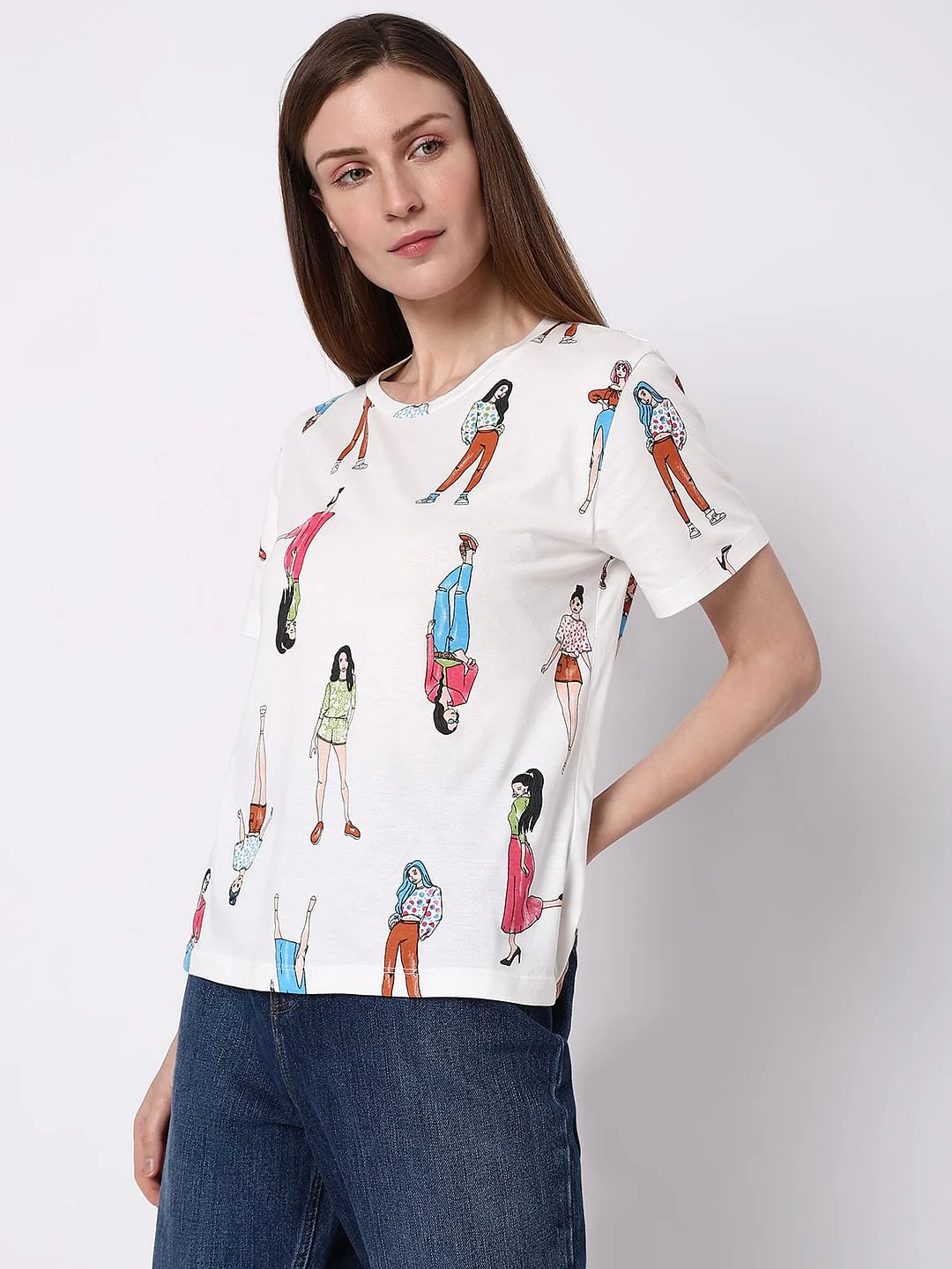 White Graphic Print T-Shirt - Image 3