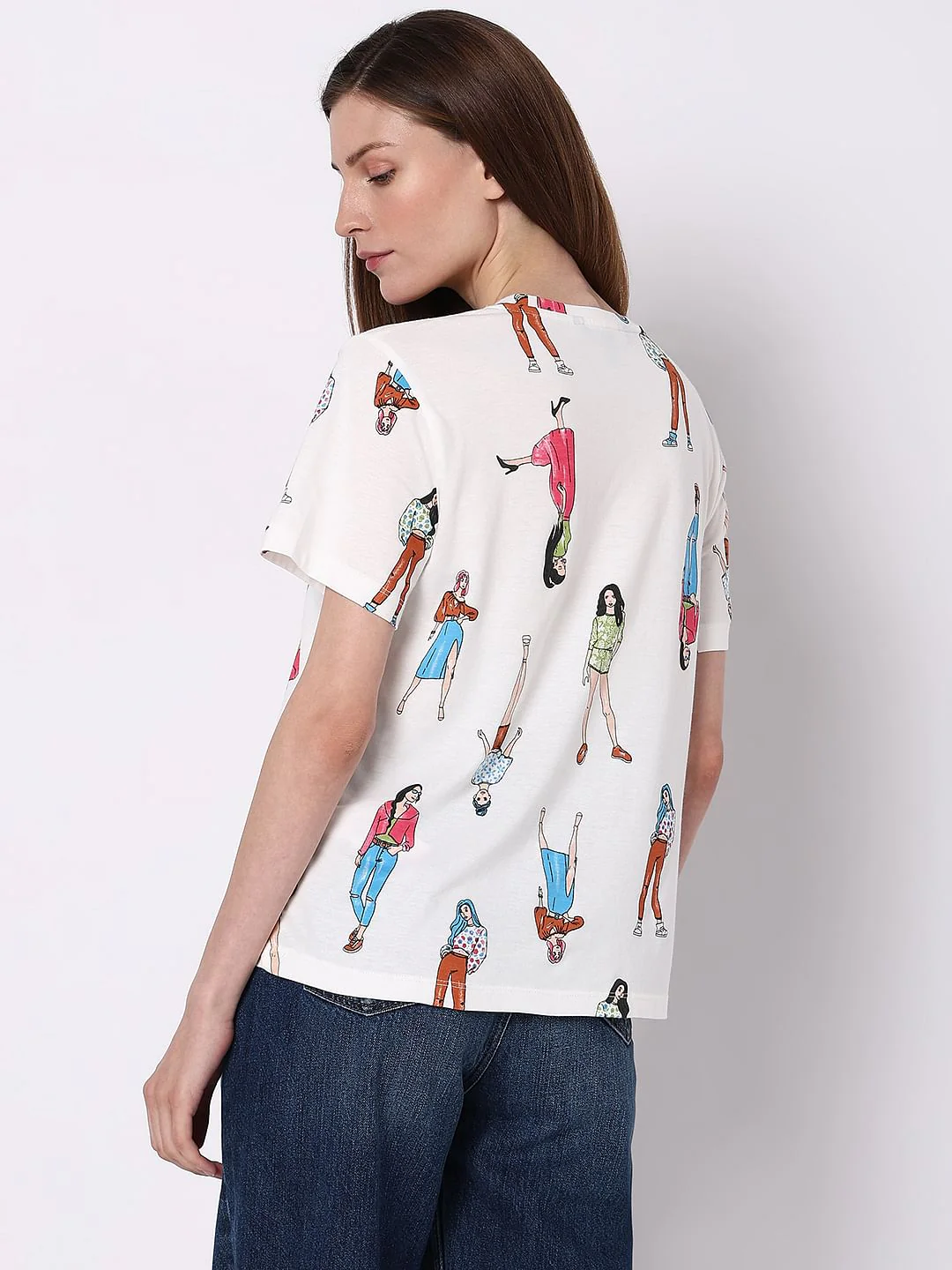 White Graphic Print T-Shirt - Image 4