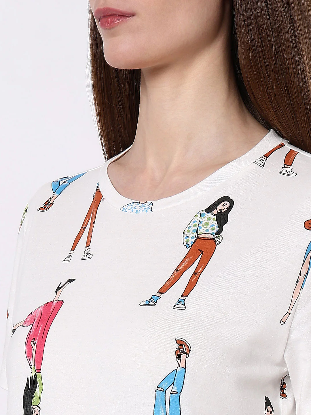 White Graphic Print T-Shirt - Image 8