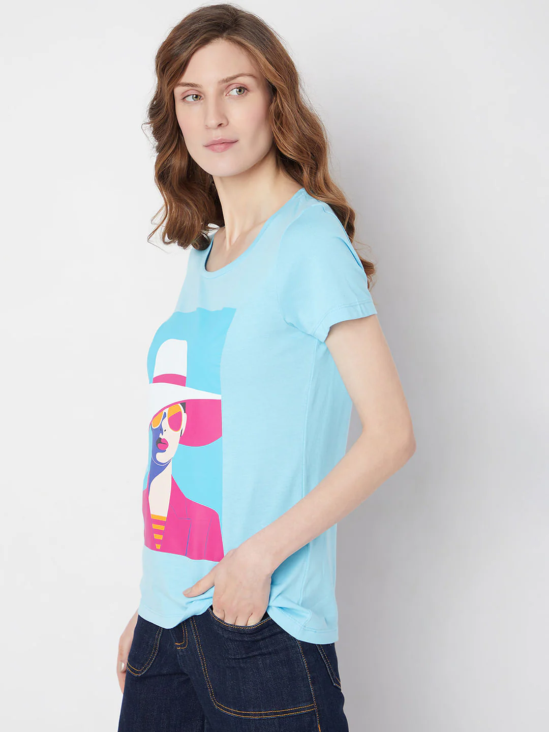 Blue Graphic Print T-Shirt - Image 3