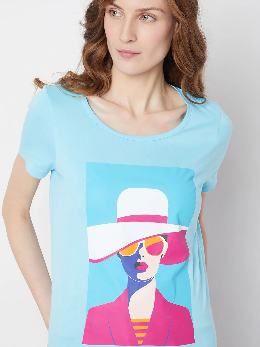 Blue Graphic Print T-Shirt - Image 6