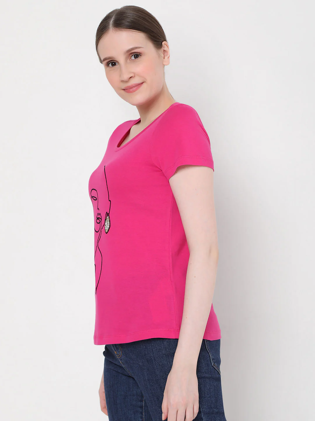Pink Graphic Print T-Shirt - Image 3