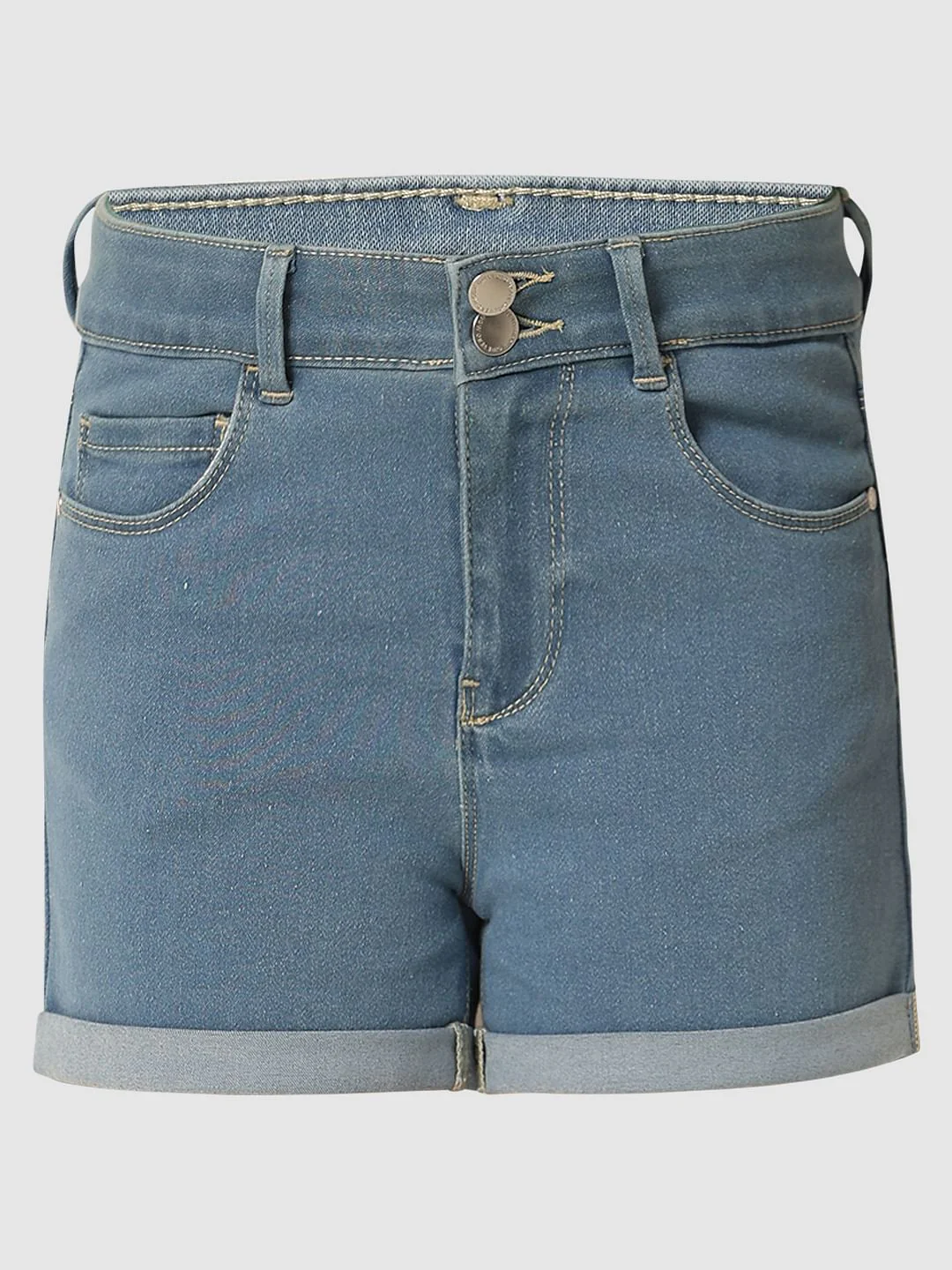Girls Blue Denim Shorts - Image 5