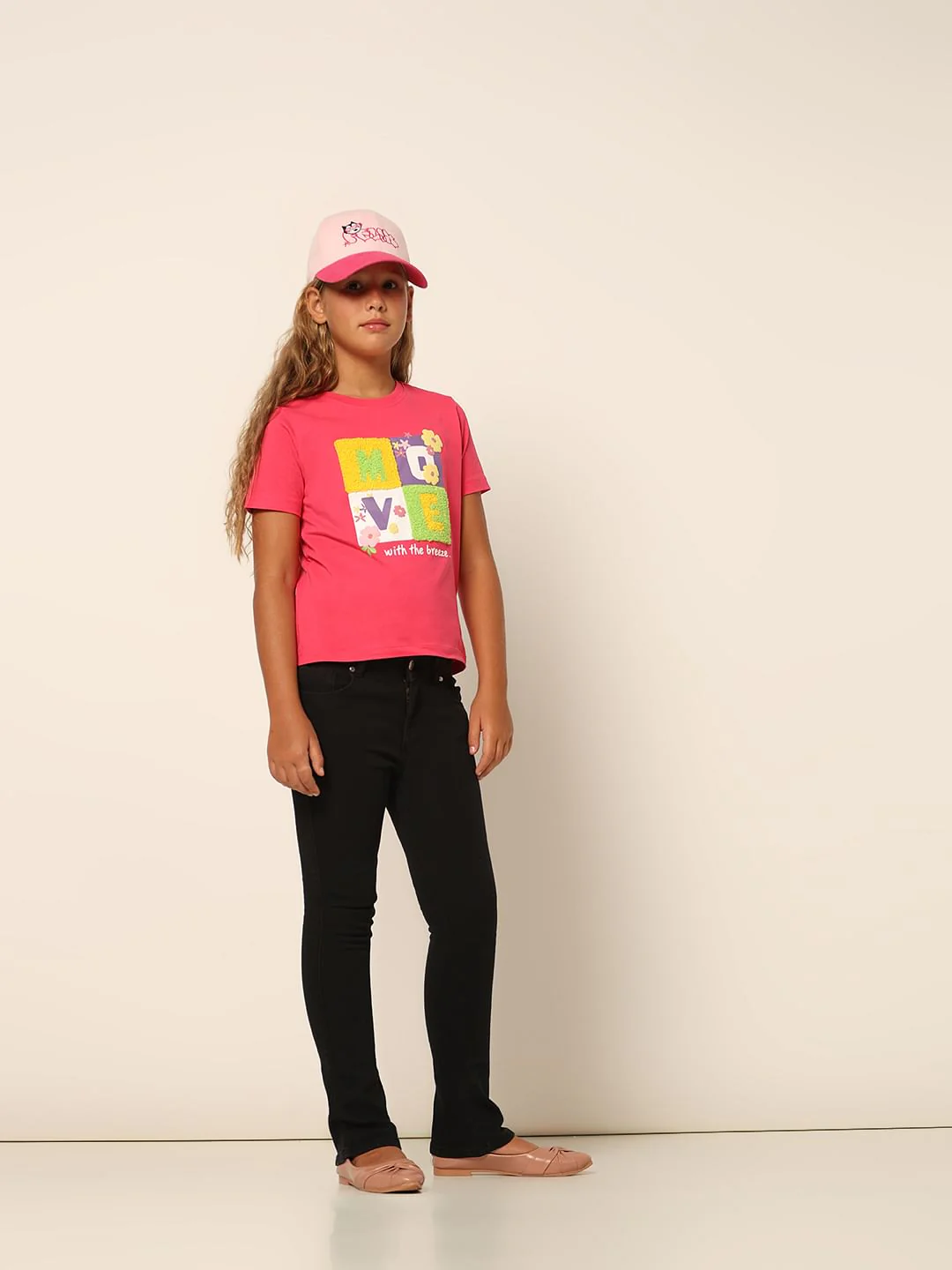 Girls Black Mid Rise Flared Jeans - Image 2