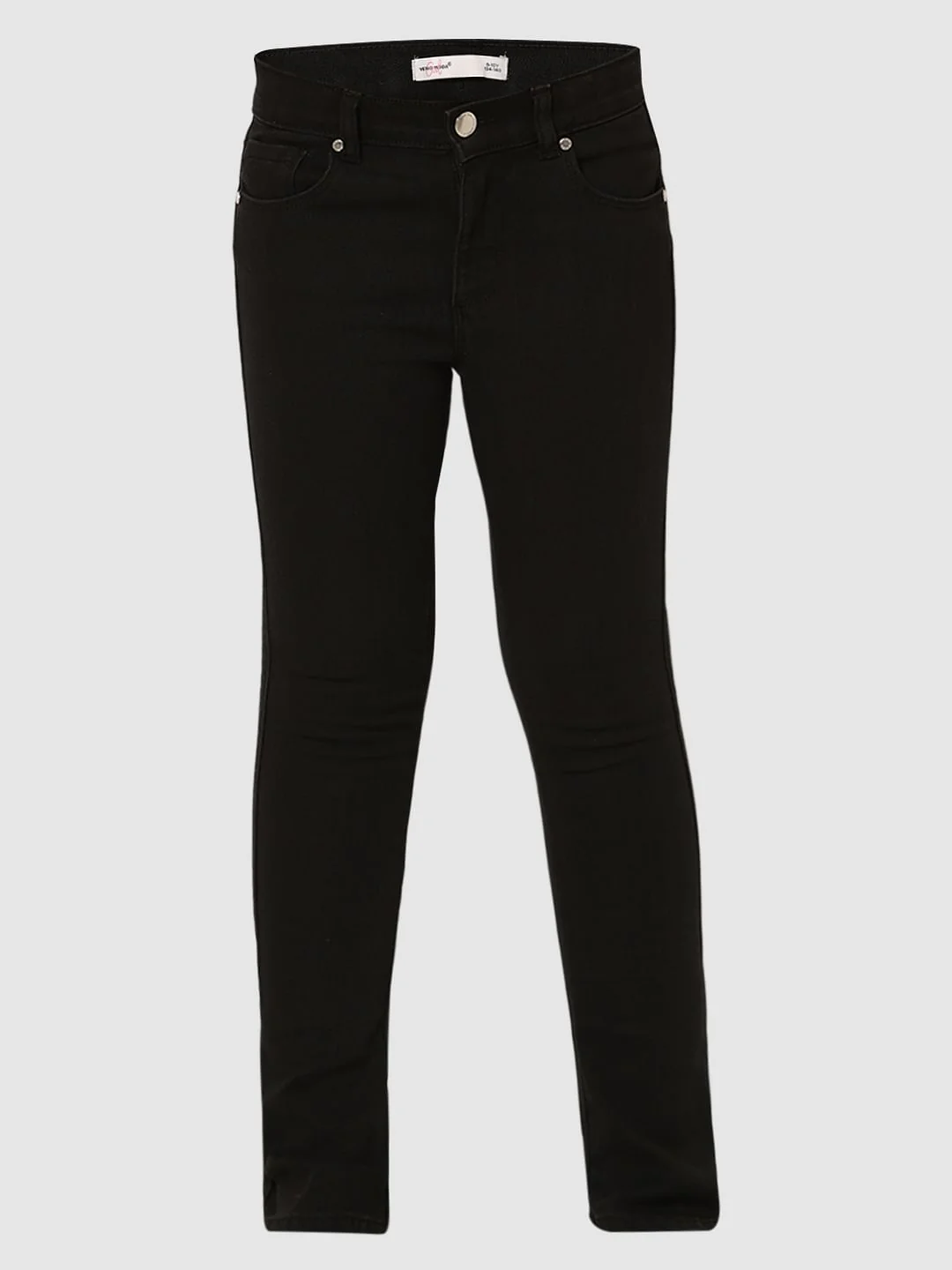 Girls Black Mid Rise Flared Jeans - Image 6