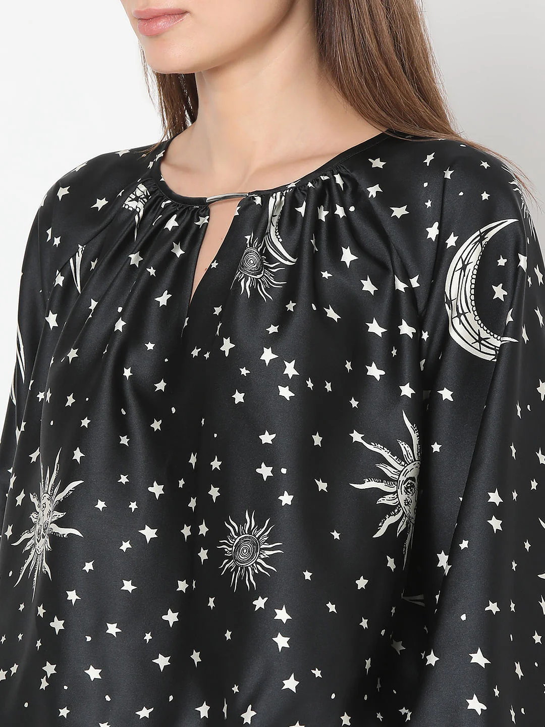 Black Celestial Print Top - Image 8