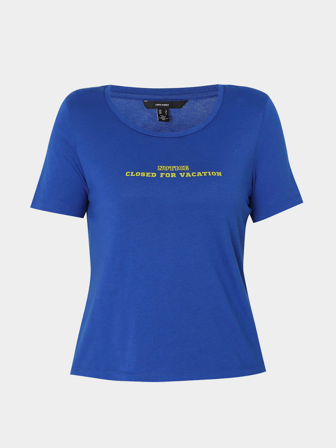 Blue Slogan Print T-Shirt - Image 7