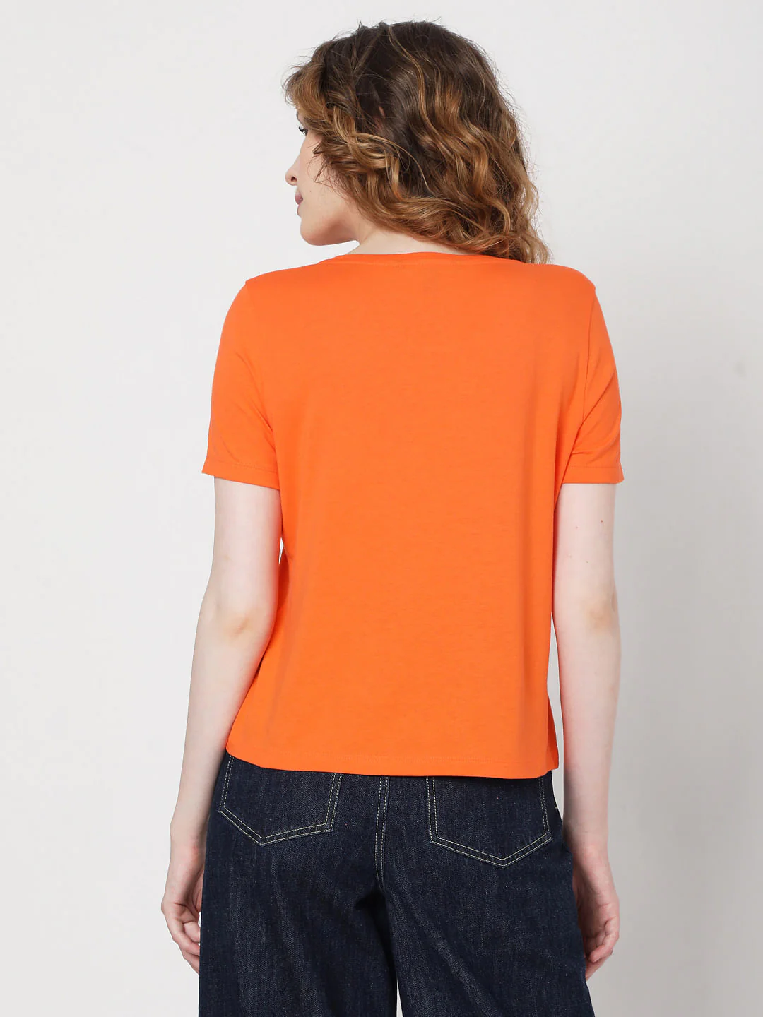 Orange Slogan Print T-Shirt - Image 3