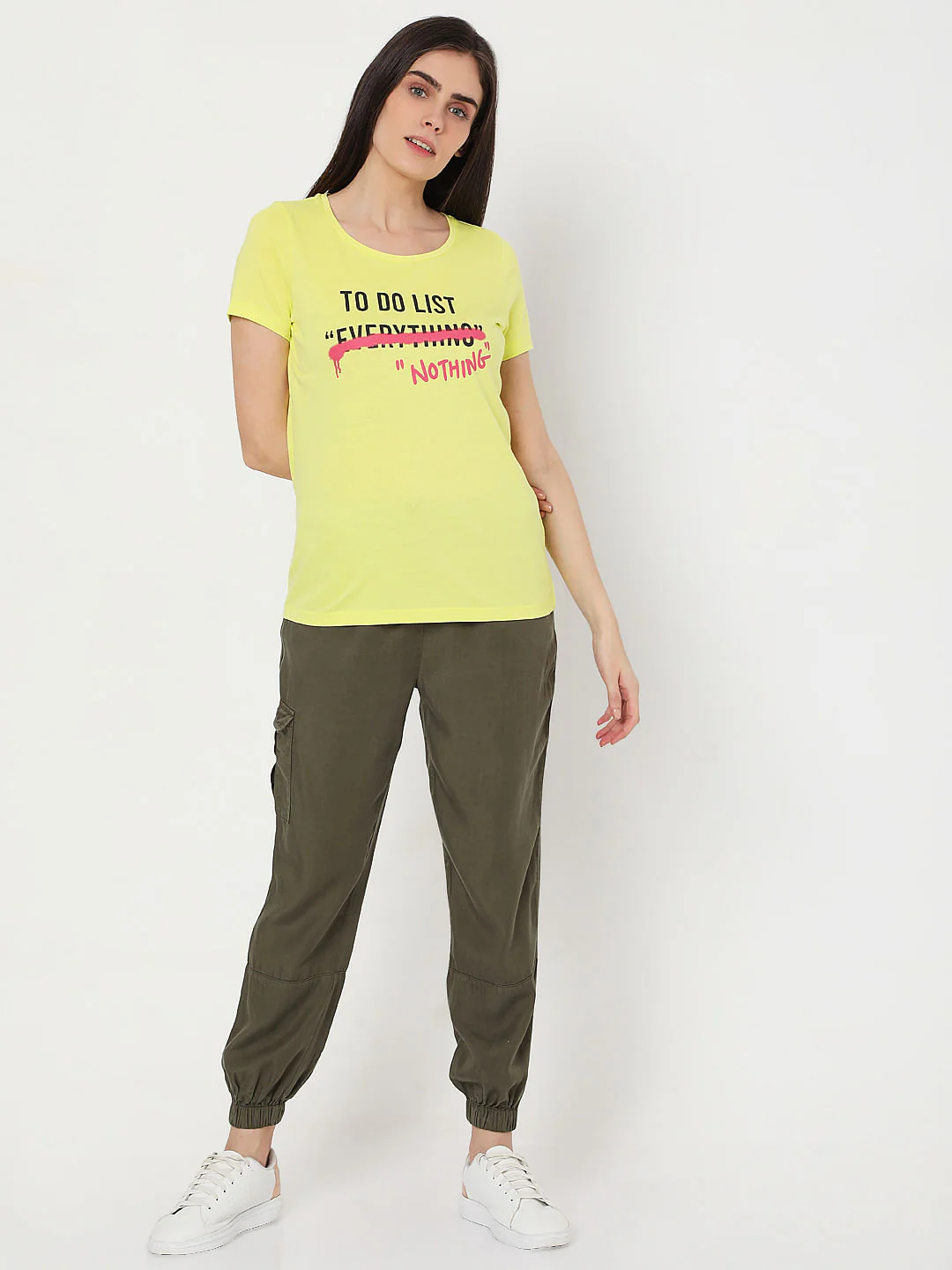 Yellow Slogan Print T-Shirt - Image 3
