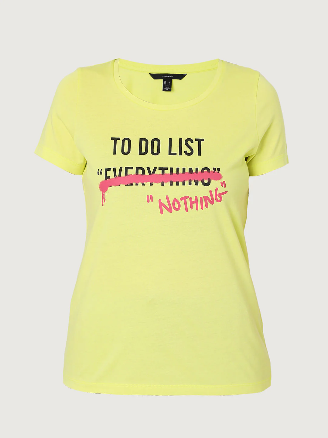 Yellow Slogan Print T-Shirt - Image 5