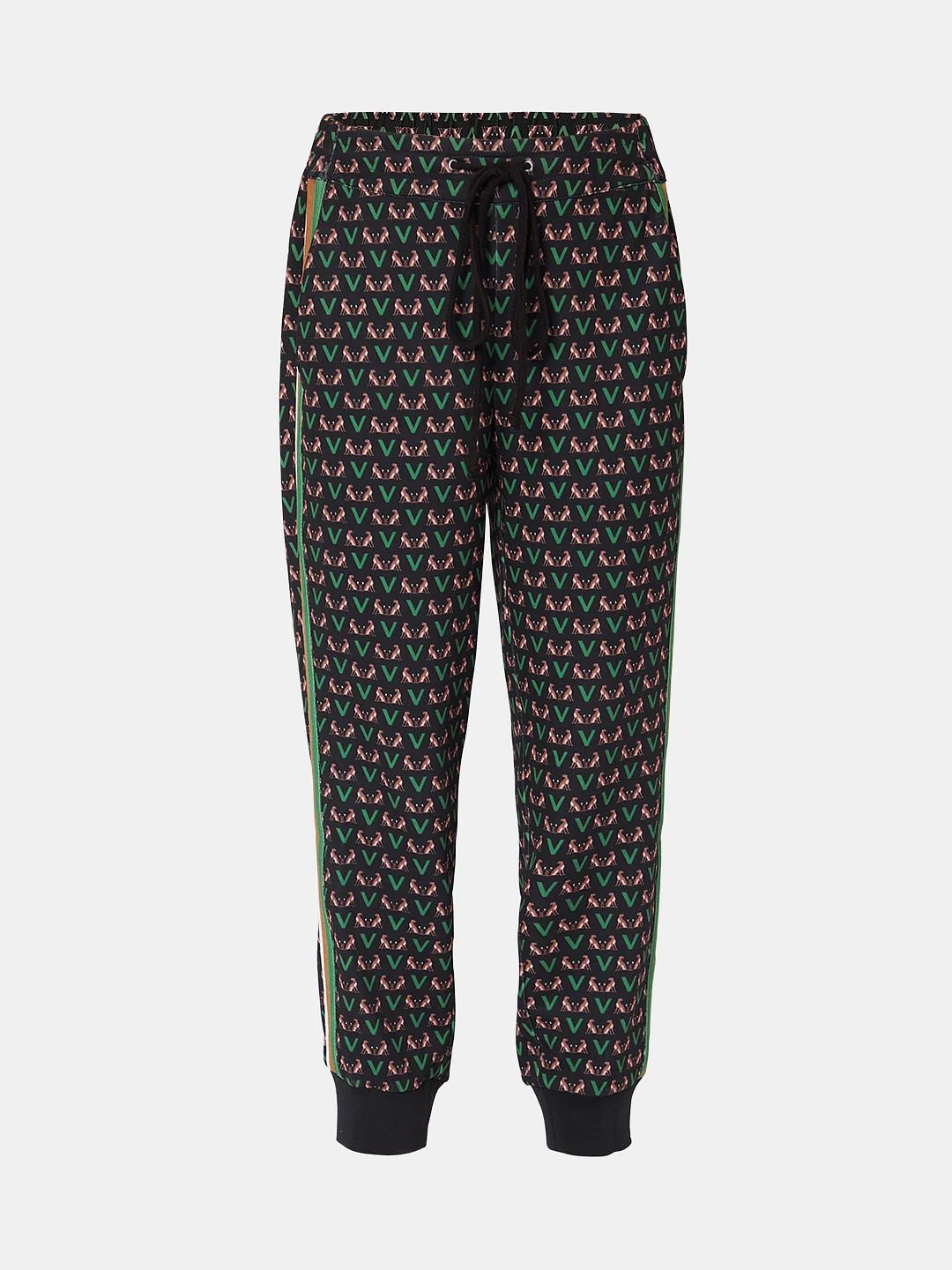 Black Mid Rise Printed Co-Ord Set Joggers - Image 12