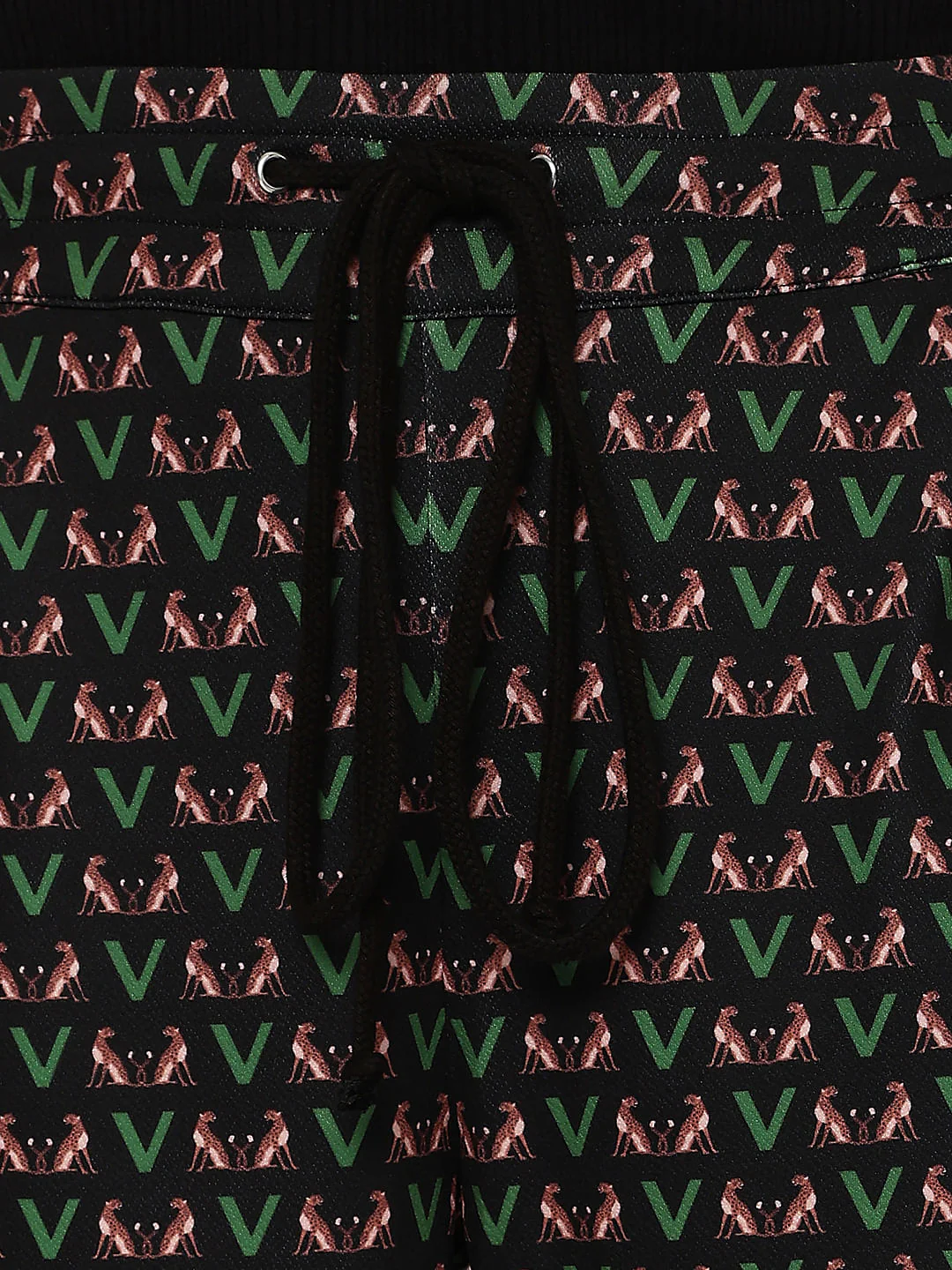 Black Mid Rise Printed Co-Ord Set Joggers - Image 14